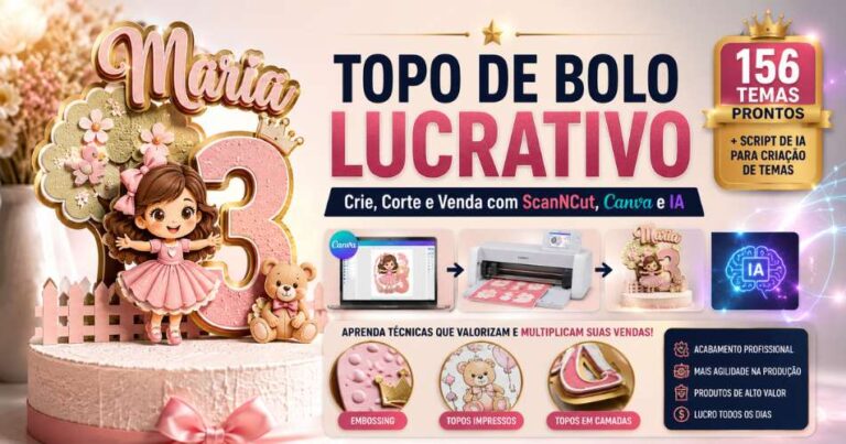 Fábrica de Topos de Bolo com ScanNCut – PRÉ MATRÍCULA