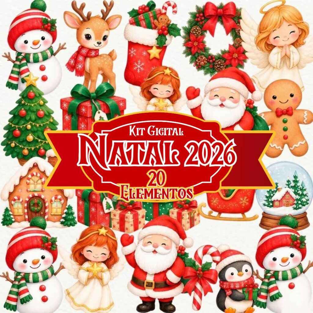 Kit Digital Natal Cute