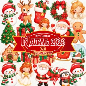 Kit Digital Natal Cute