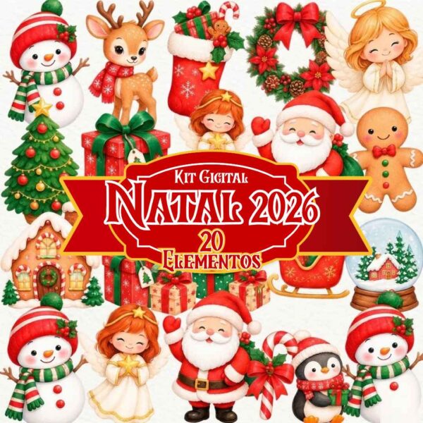 Kit Digital Natal Cute